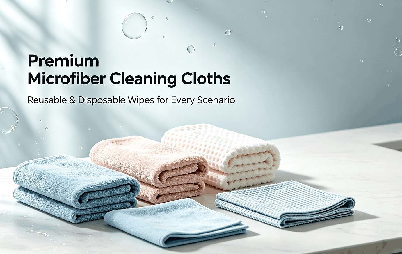 Versatile Microfiber Cleaning Cloth Series: Premium Towels for Car, Kitchen and All-Surface Cleaning