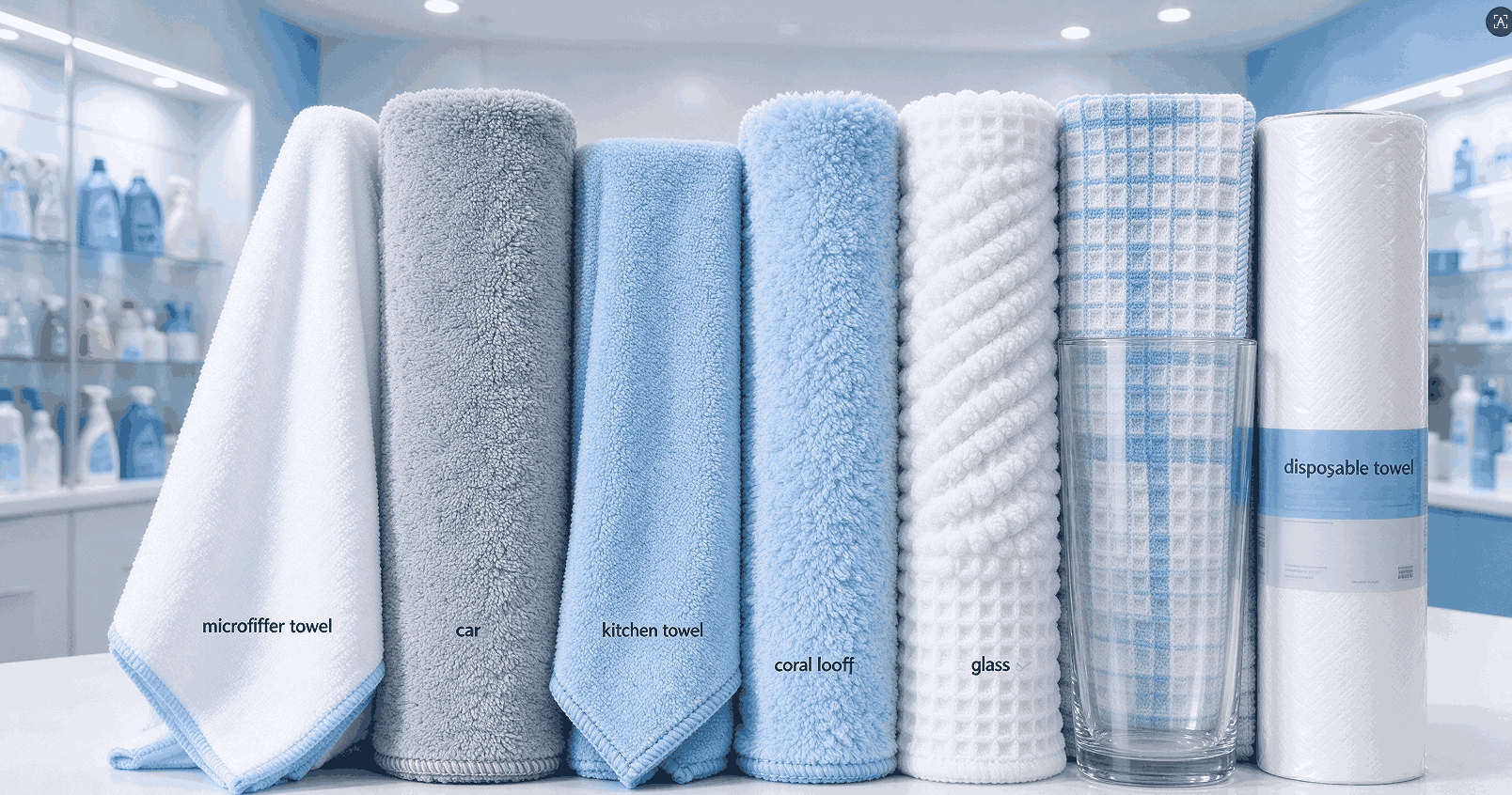 Premium Microfiber Cleaning Cloth Series: Multi-Style Towels for Car, Kitchen and All-Purpose Cleaning