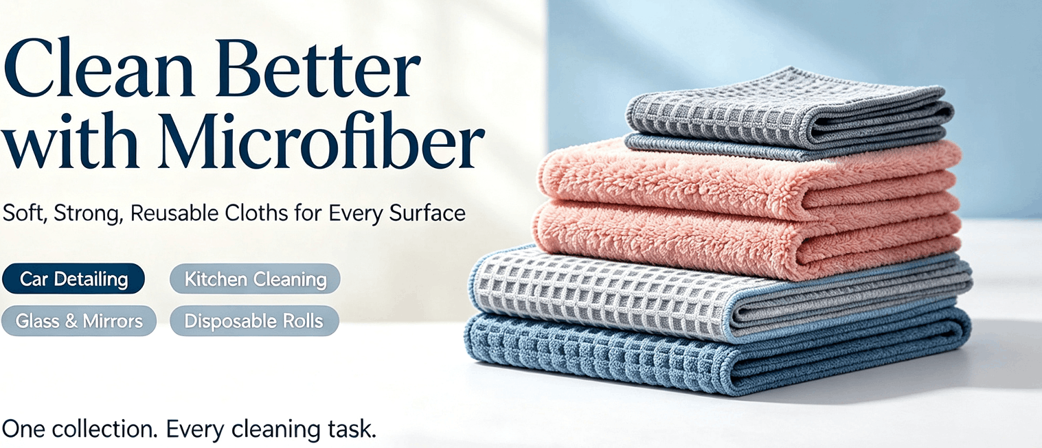 Premium Microfiber Cleaning Cloth Series: Multi-Scenario Towel Solutions for Car, Kitchen & Home