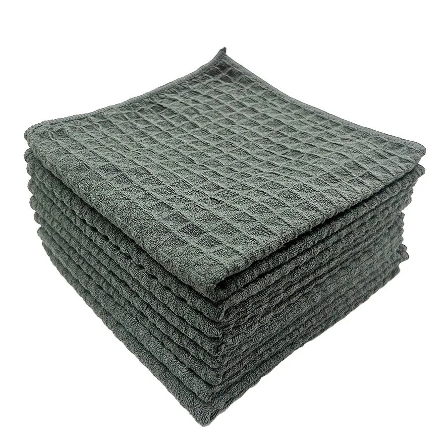 Thick Waffle Weave Cleaning Cloth | High-Absorbent & Lint-Free